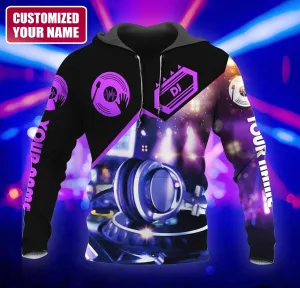 Personalized 3D DJ Shirt, DJ Hoodie, All Over Printed Unisex DJ Clothing, DJ Gift For Him Her