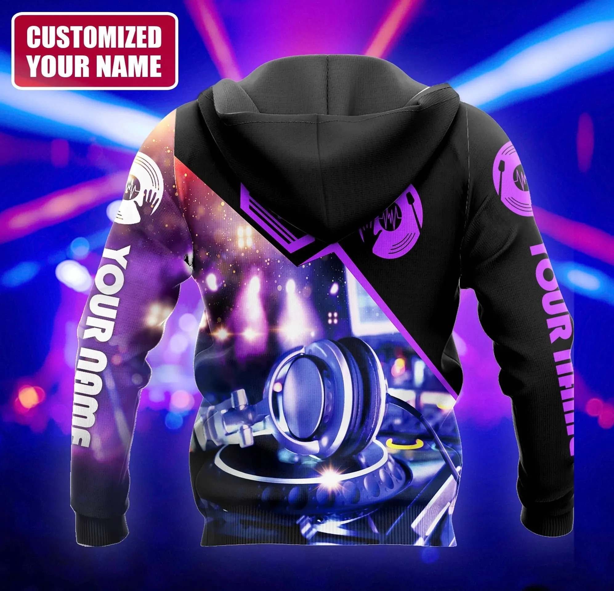 Personalized 3D DJ Shirt, DJ Hoodie, All Over Printed Unisex DJ Clothing, DJ Gift For Him Her