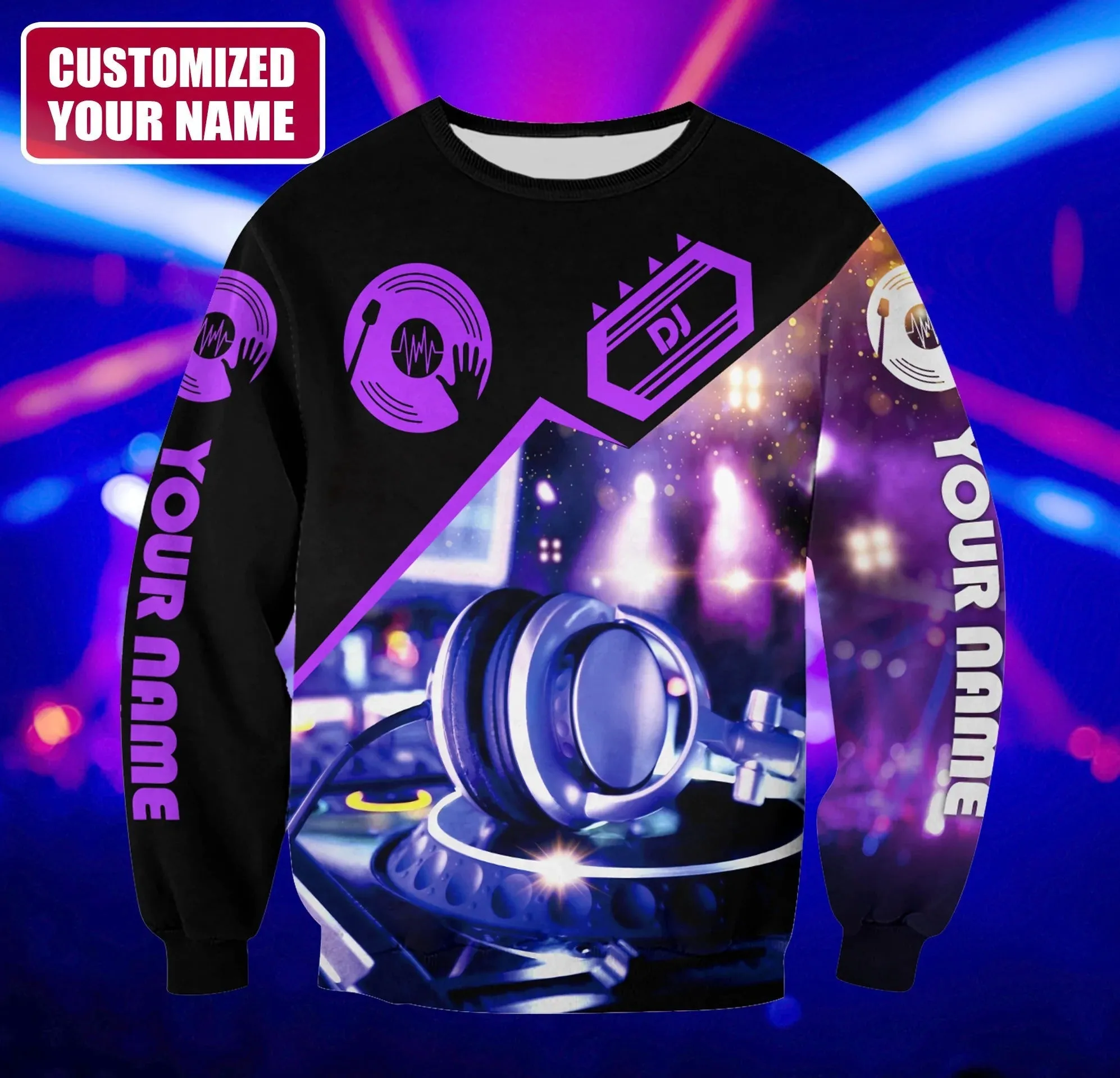 Personalized 3D DJ Shirt, DJ Hoodie, All Over Printed Unisex DJ Clothing, DJ Gift For Him Her