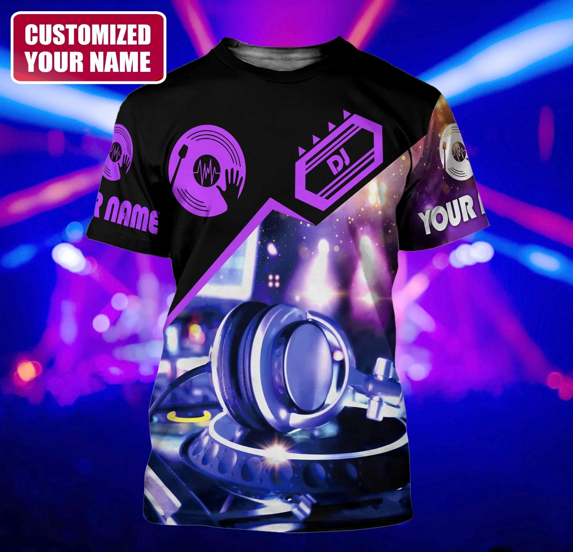 Personalized 3D DJ Shirt, DJ Hoodie, All Over Printed Unisex DJ Clothing, DJ Gift For Him Her