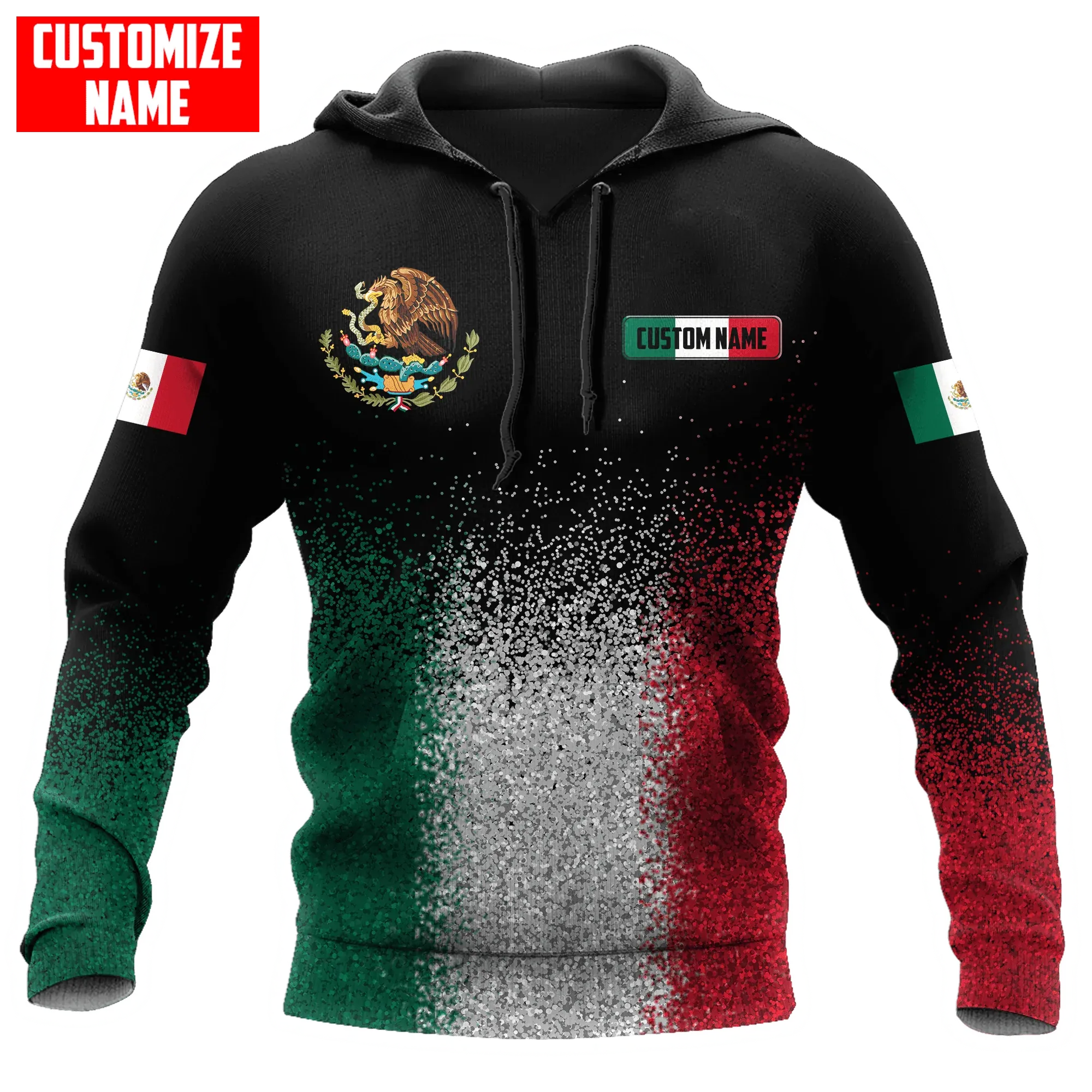 Personalized Mexico Dust 3D All Over Printed Unisex Hoodie, Mexican Hoodie For Him Her, Mexico Gift