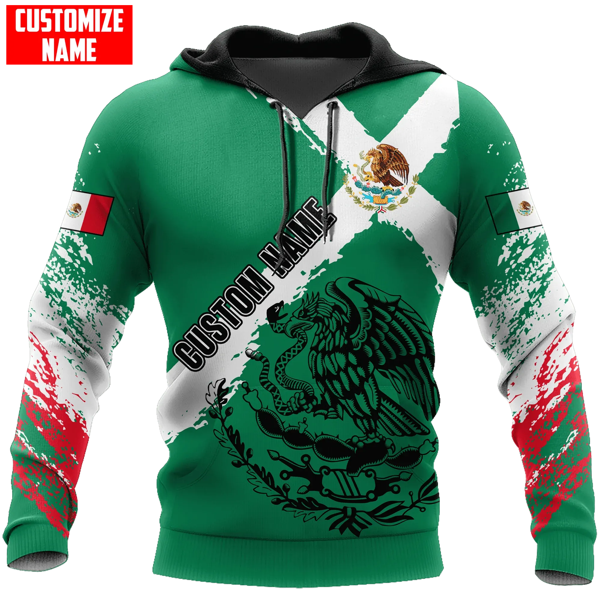 Personalized Mexico Dust 3D All Over Printed Unisex Hoodie, Mexican Hoodie For Him Her, Mexico Gift