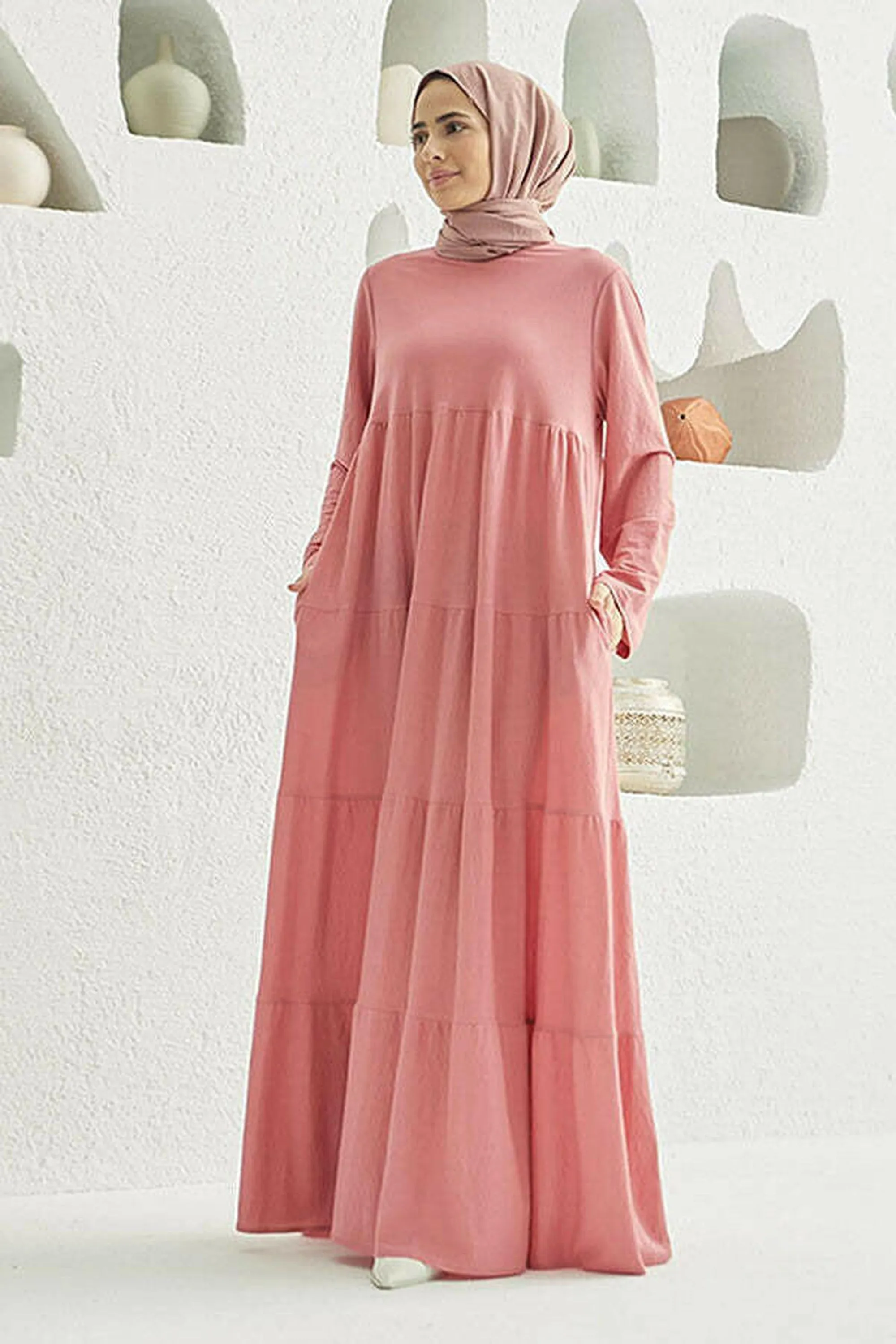 Pleated Tiered Maxi Dress