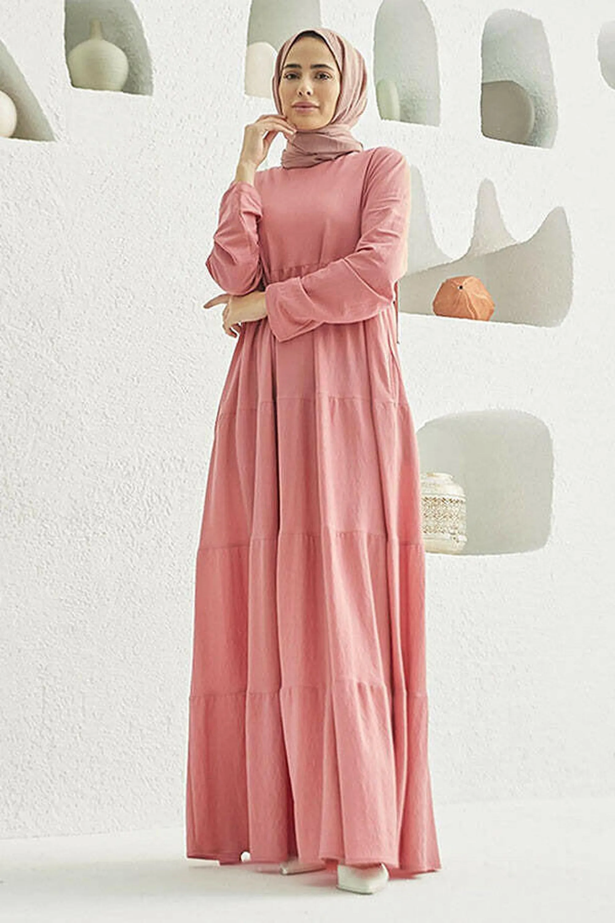 Pleated Tiered Maxi Dress