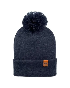 PTD102 HAAKWEAR Pom Pom Beanie - Made in USA - Denim Blue