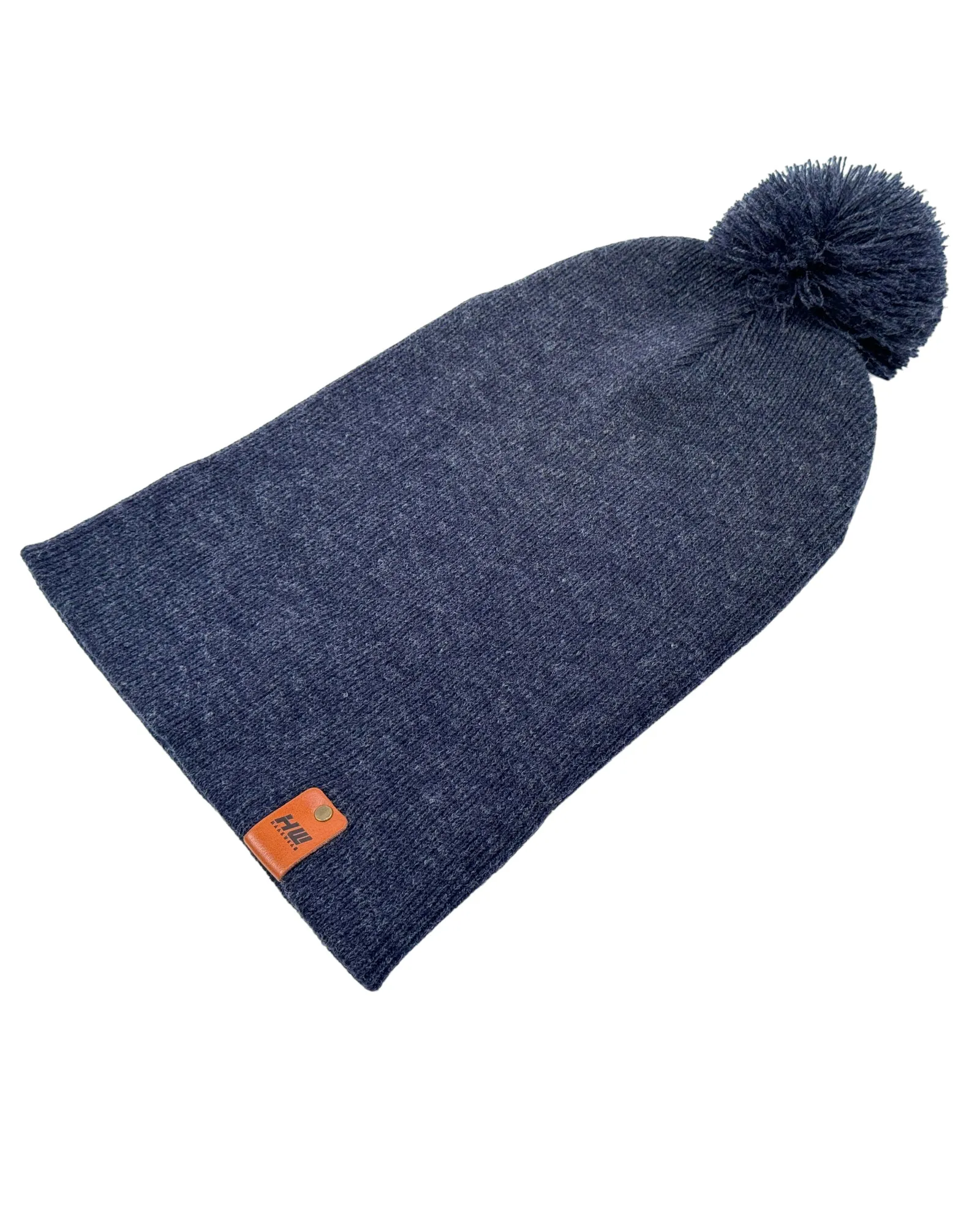 PTD102 HAAKWEAR Pom Pom Beanie - Made in USA - Denim Blue