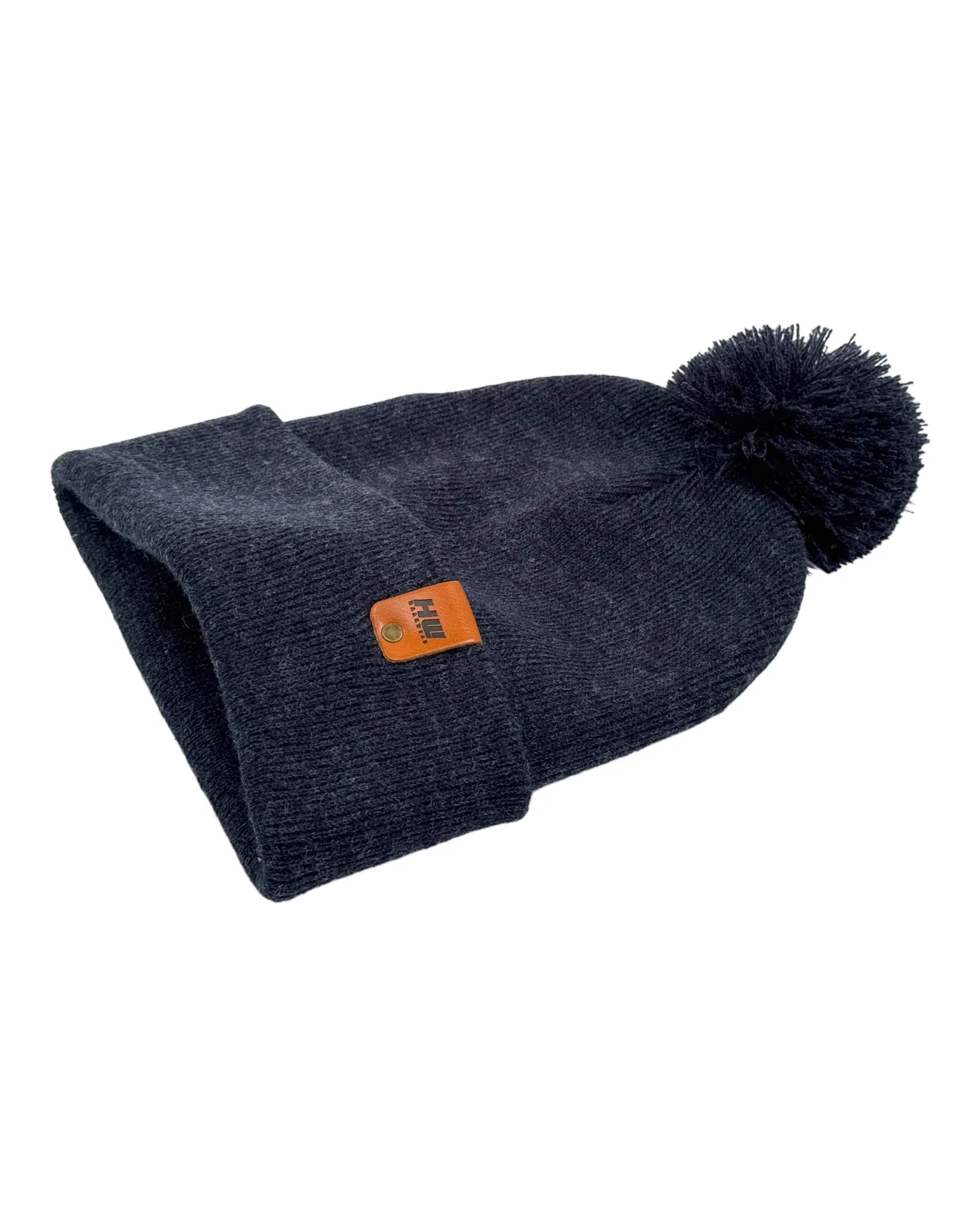 PTD102 HAAKWEAR Pom Pom Beanie - Made in USA - Denim Blue