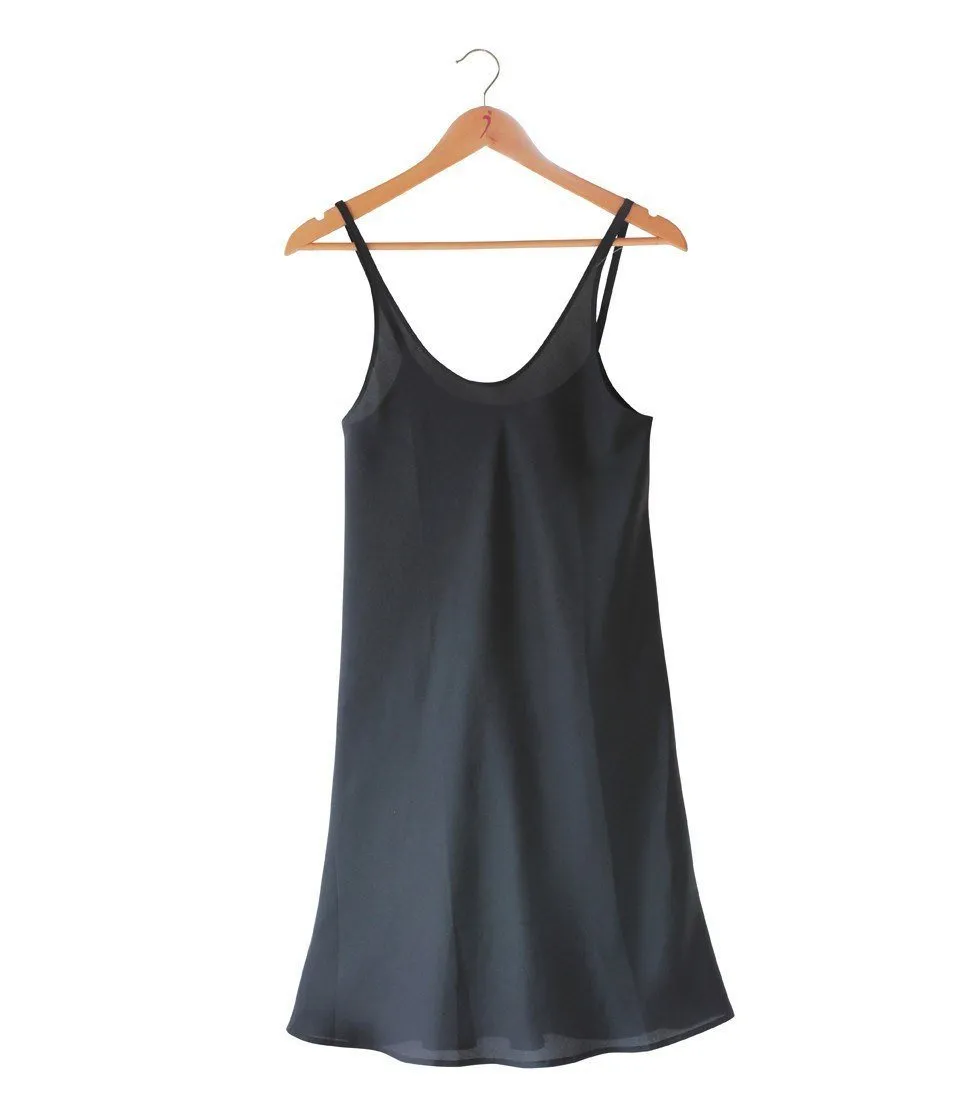 Pure Silk Crepe-de-Chine Slip Dress