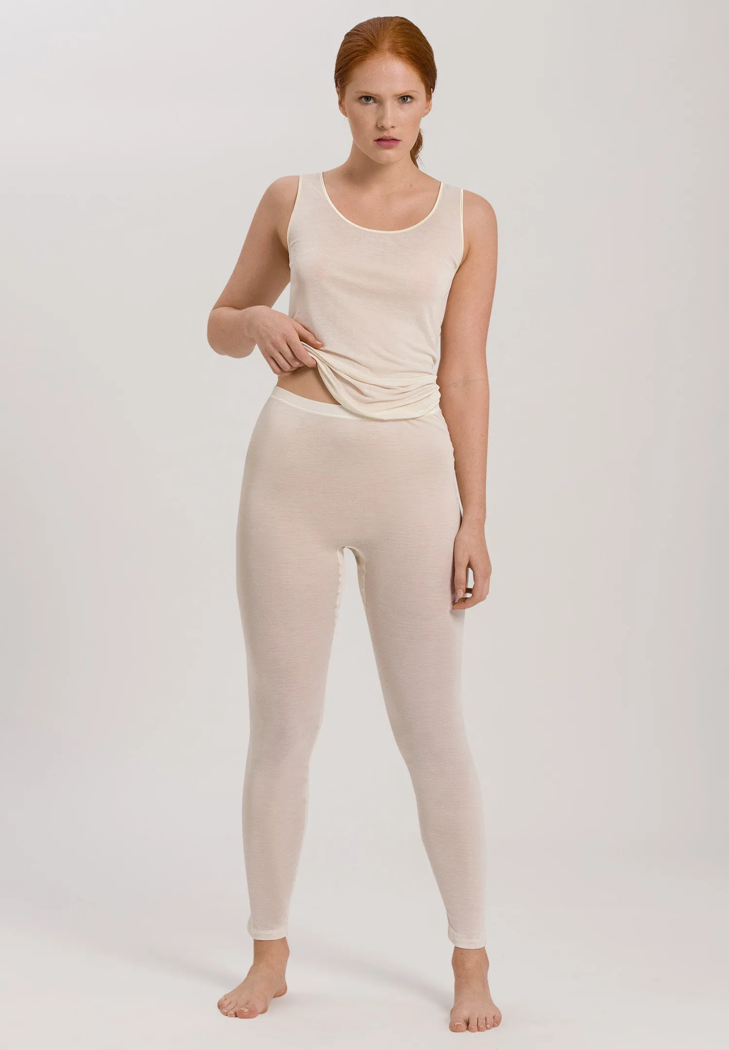 Pure Silk Silk Leggings | Pale Cream 71710-116