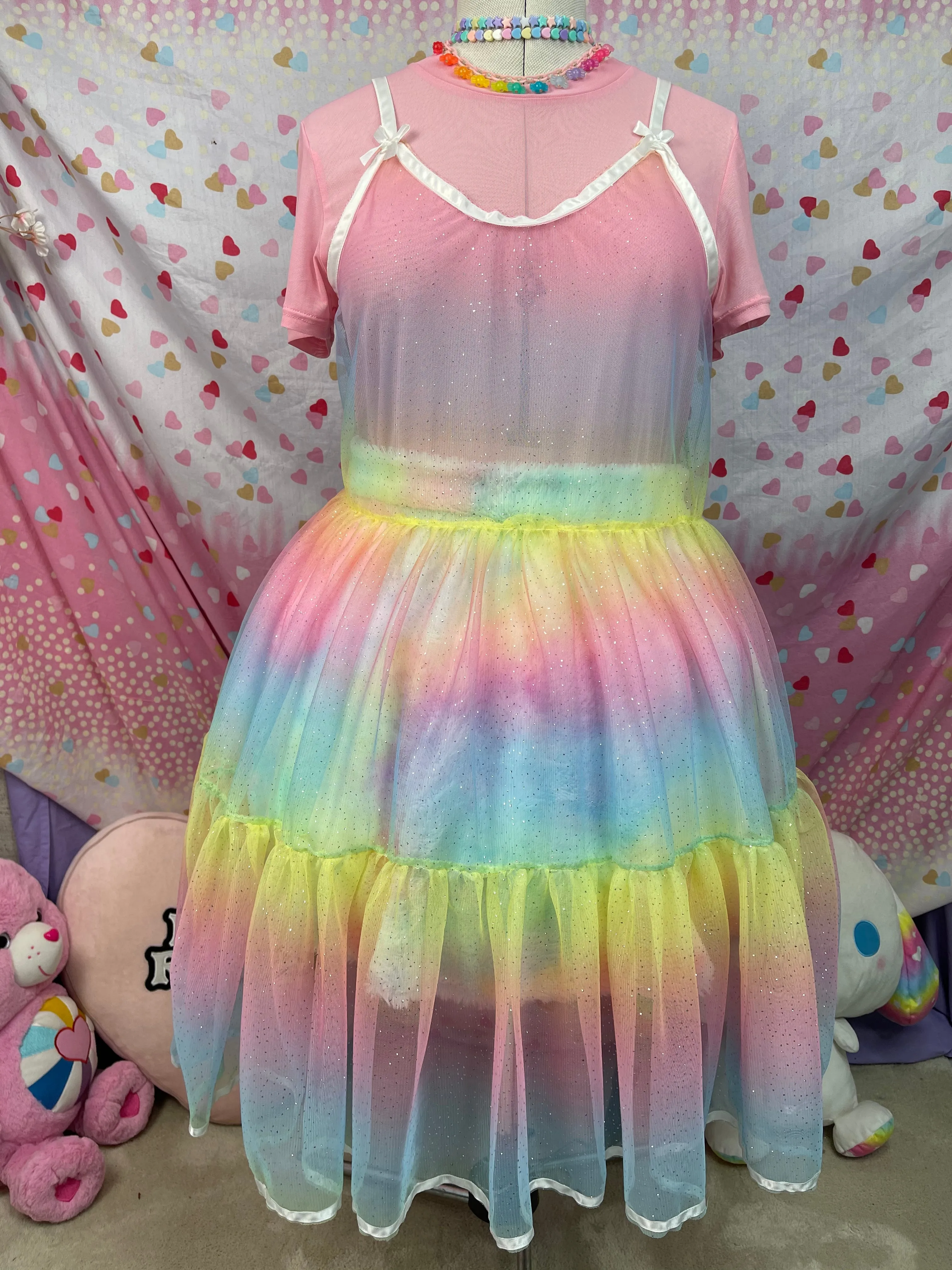 Rainbow Sparkles Slip Dress