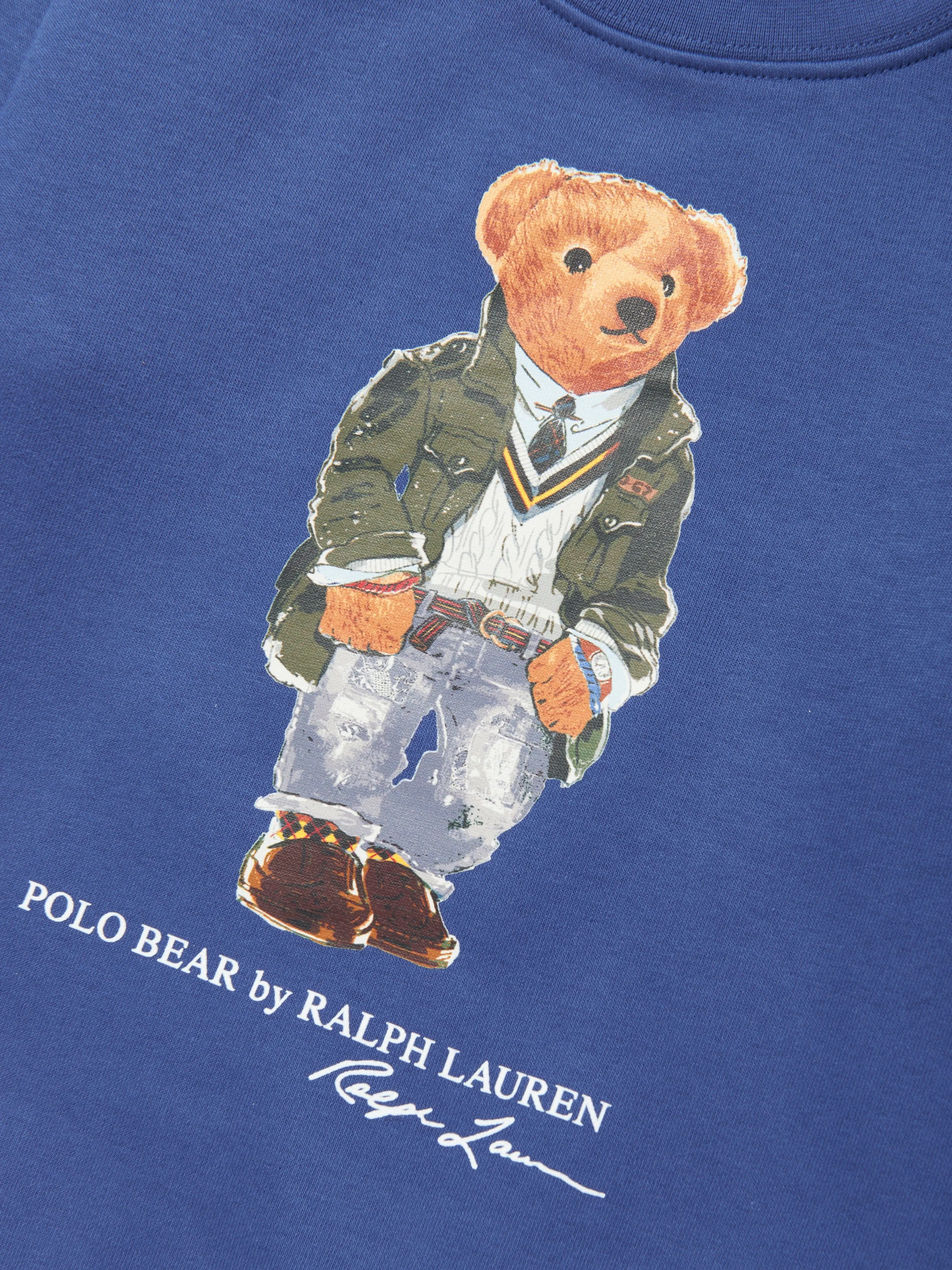 Ralph Lauren Boys Bear Sweatshirt in Blue