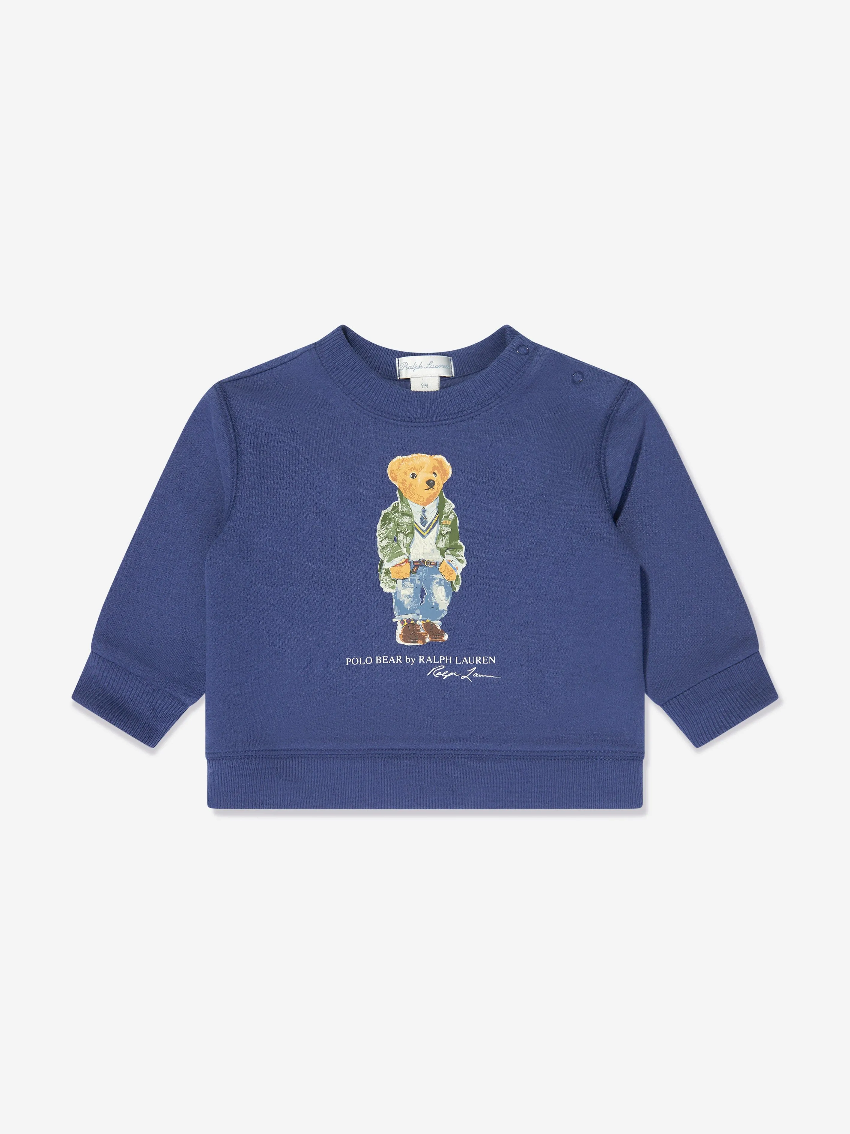 Ralph Lauren Boys Bear Sweatshirt in Blue