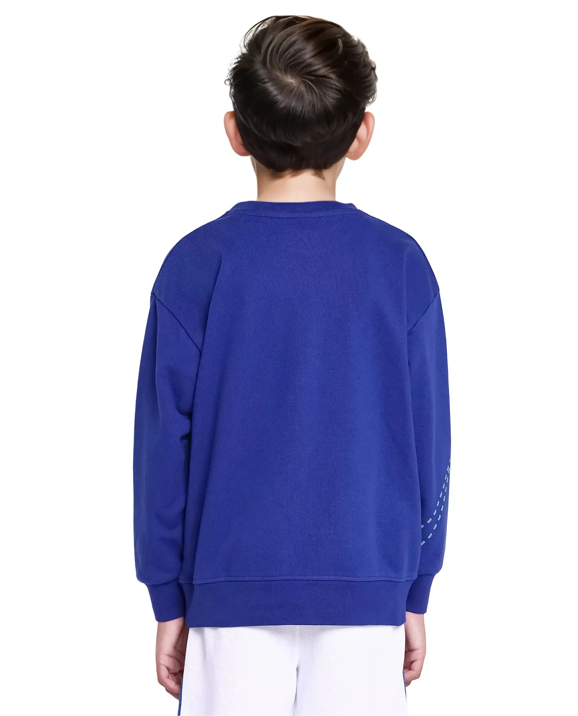 Rare Ones Kids Kole Blue Cotton Poly Full Sleeve Hd Print Sweatshirt