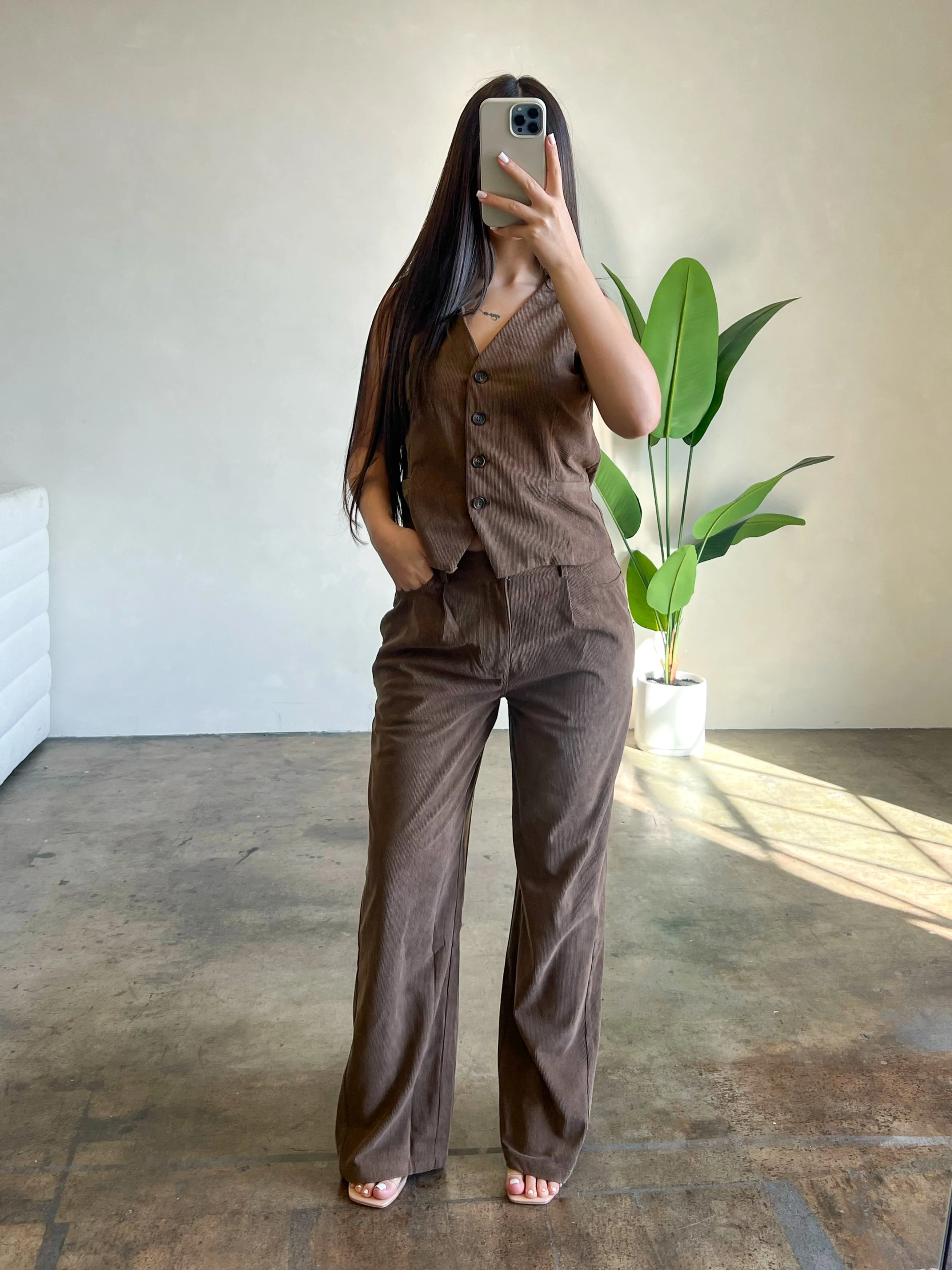 Selena 2 Piece Set (Mocha Brown)