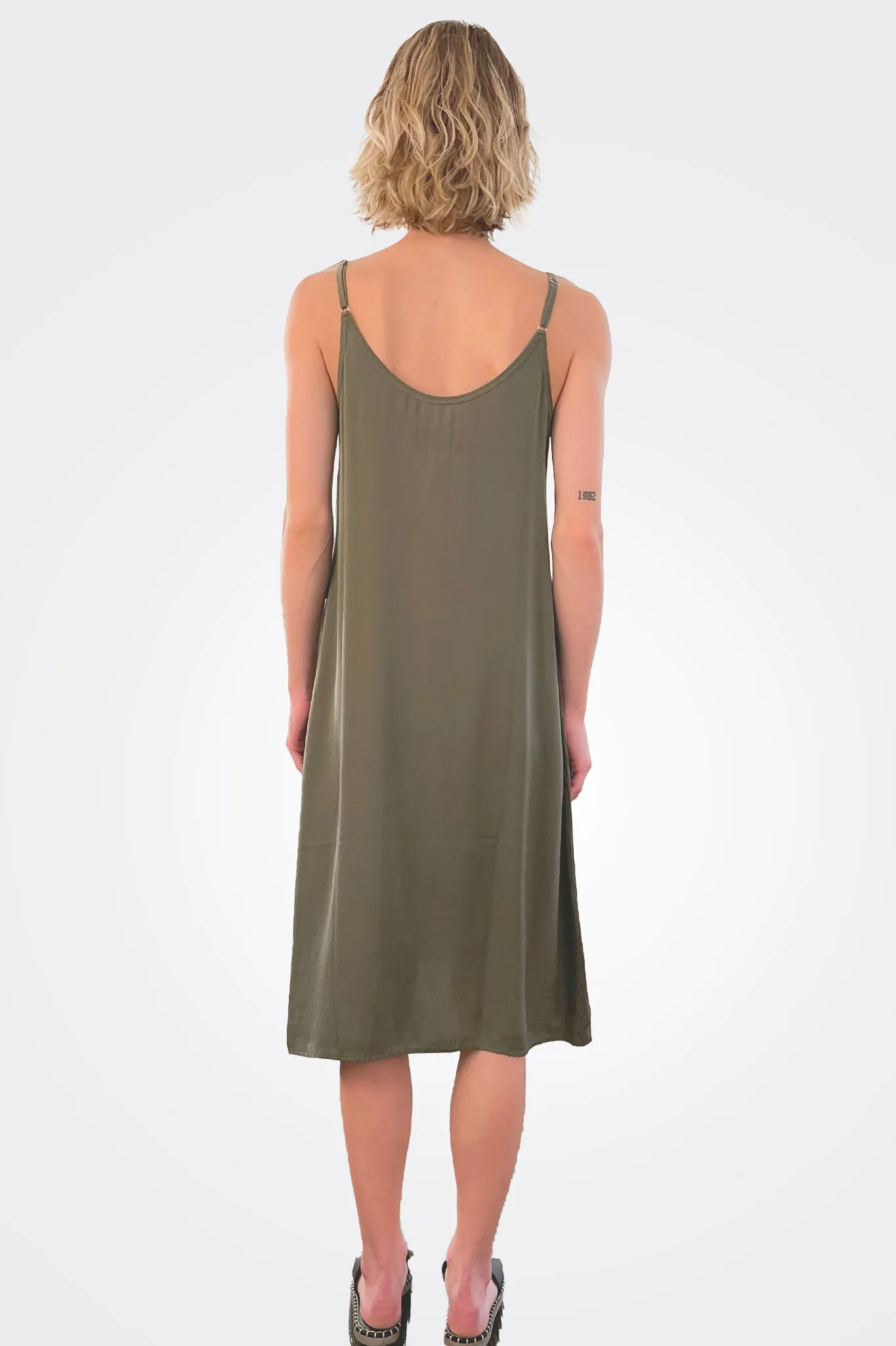 Semi Sheer Slip Dress - Olivio