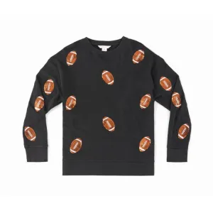 SEQUIN FOOTBALL SWEATSHIRT