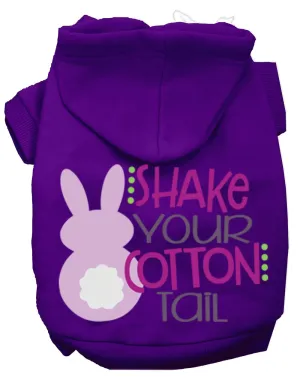 Shake Your Cotton Tail Screen Print Dog Hoodie Purple Xs