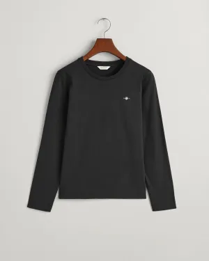 Shield Long Sleeve T-Shirt- Black