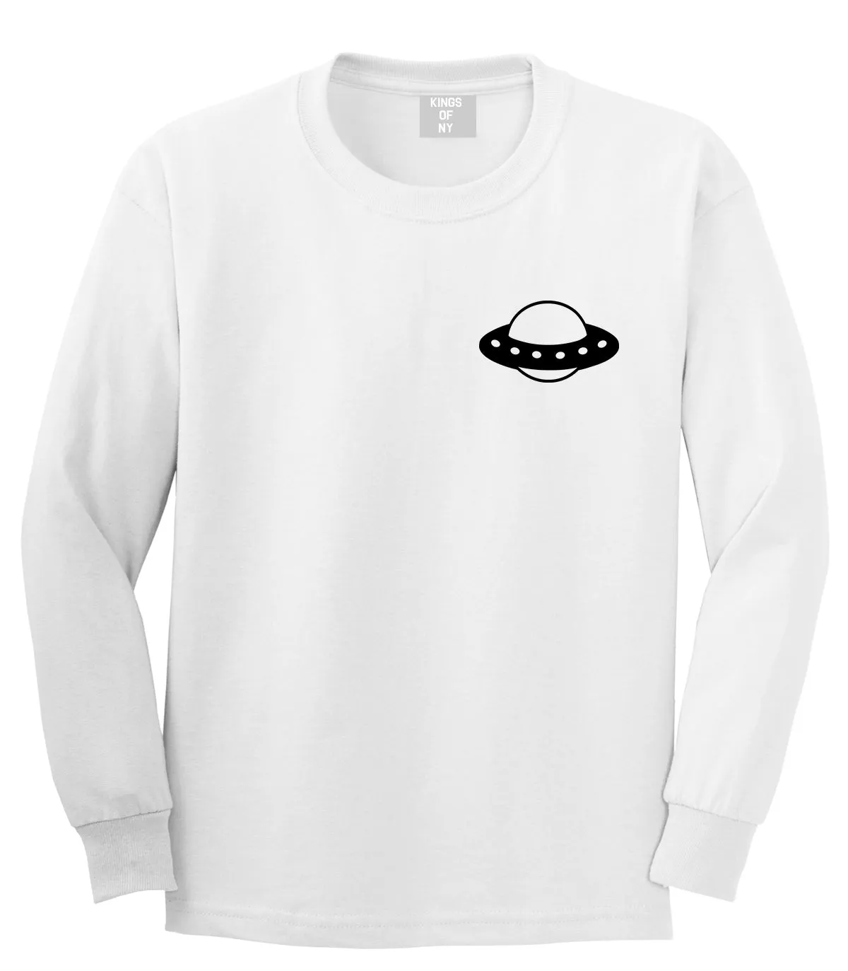 Spaceship Chest Mens Long Sleeve T-Shirt