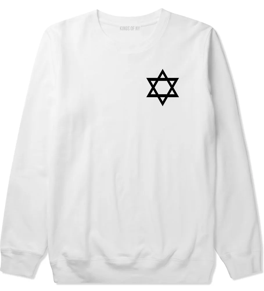 Star Of David Chest Mens Crewneck Sweatshirt