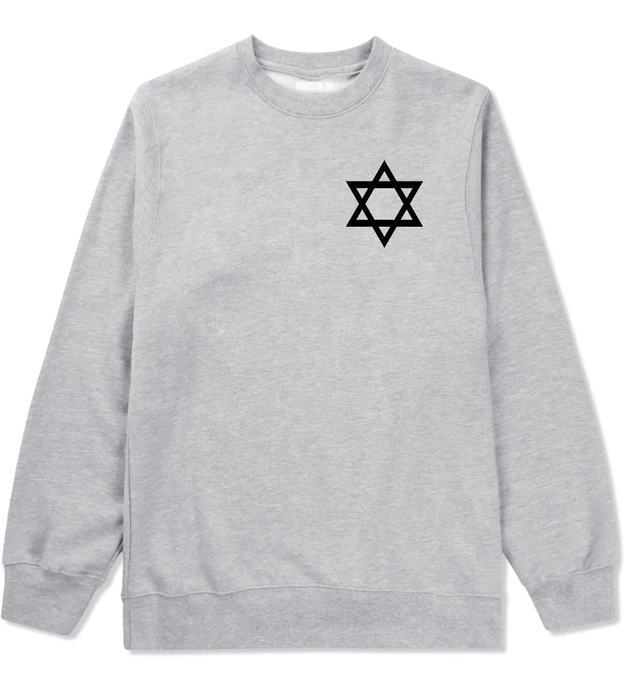 Star Of David Chest Mens Crewneck Sweatshirt