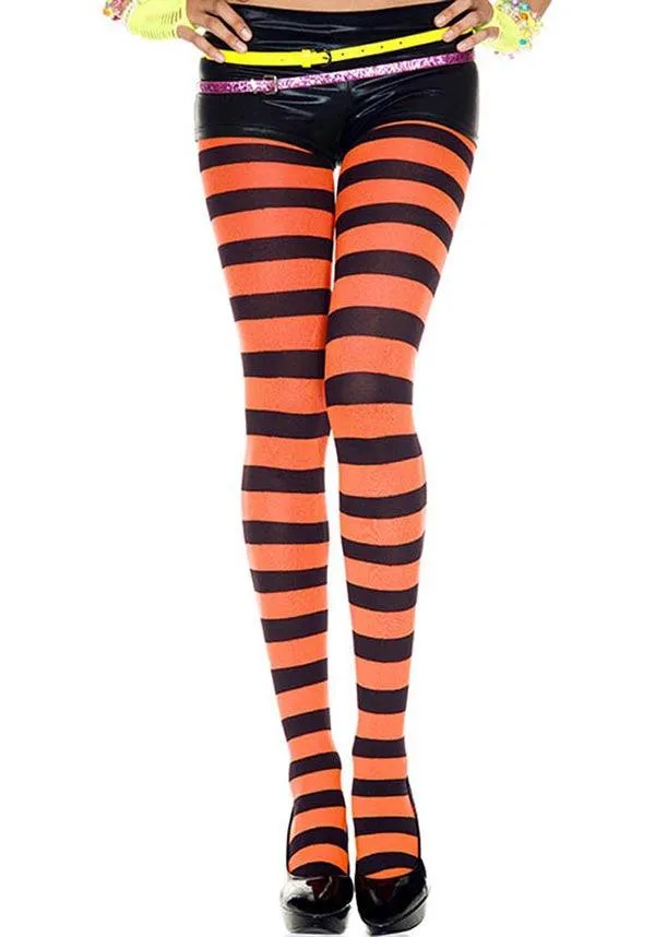 Striped [Black/Orange] | TIGHTS