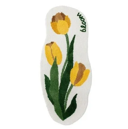 Sunshine Yellow Tulips Rug