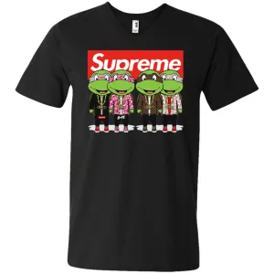 Supreme Turtle T-shirt Men V-Neck T-Shirt