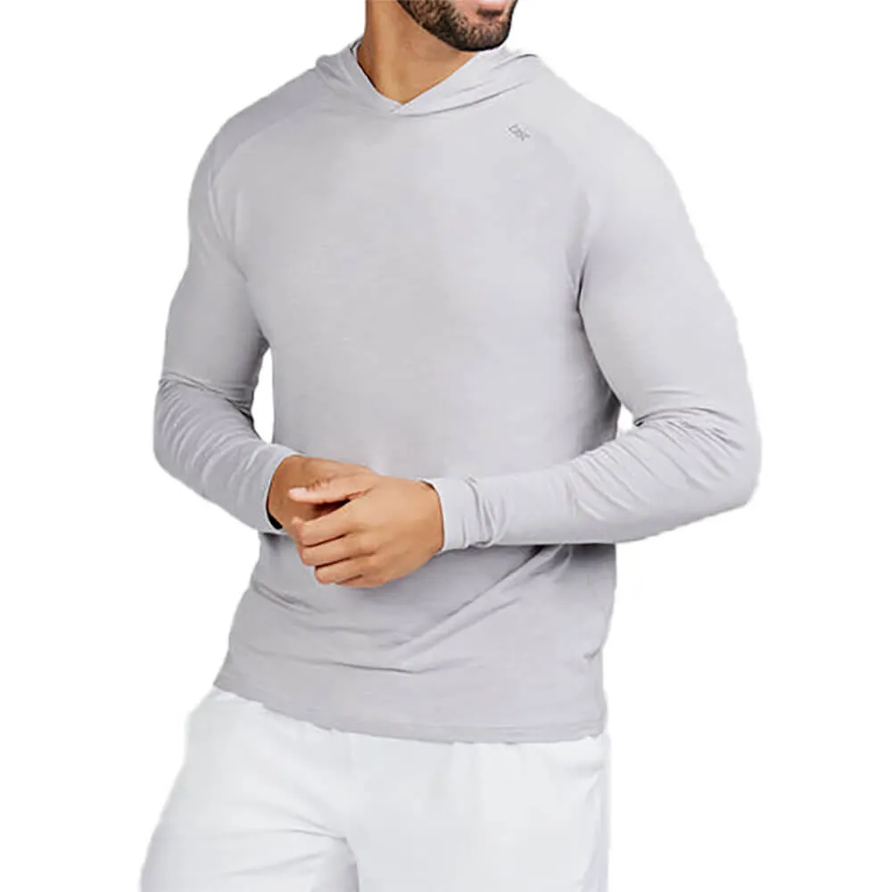 Tasc Carrolton Long Sleeve Hoodie T-Shirt - Silver