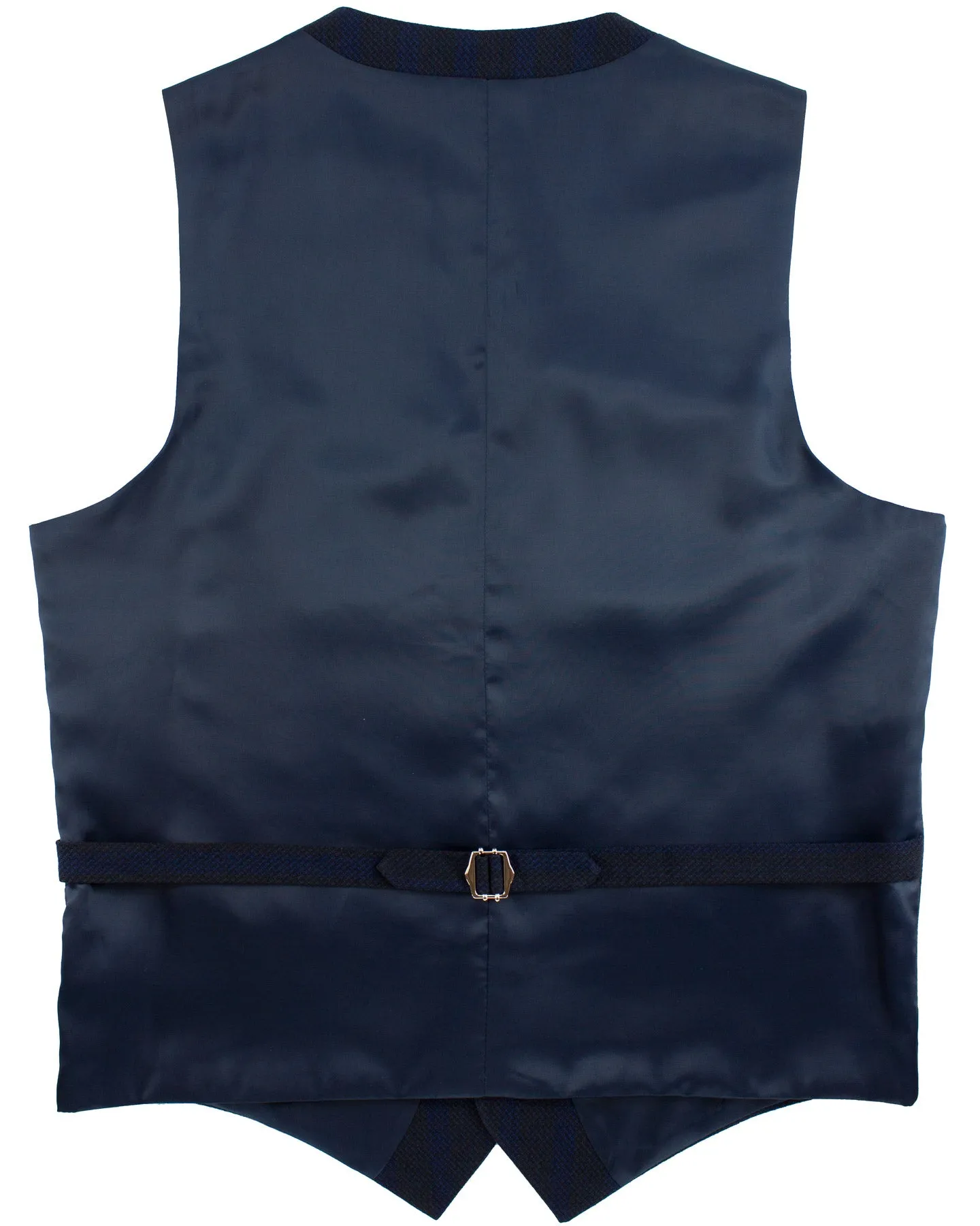 Textured Black and Blue Stripe Waistcoat