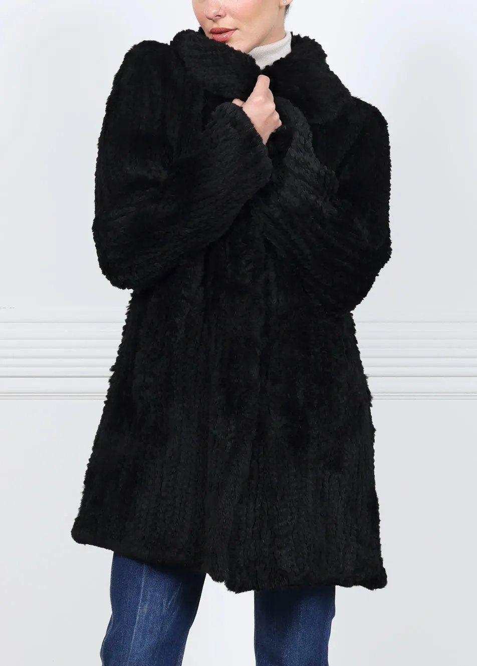 The Rebecca Knitted Fur Coat