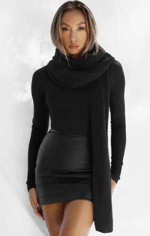 THE WRAP AROUND SCARF - BLACK