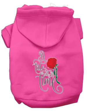 Timeless Tale Screen Print Dog Hoodie Bright Pink Xl