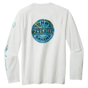 Tommy Bahama Chill Time Lush Hour Crew Long Sleeve T-Shirt - White