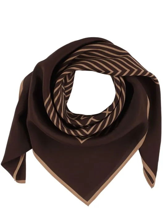 Toteme   Centered monogram silk scarf 