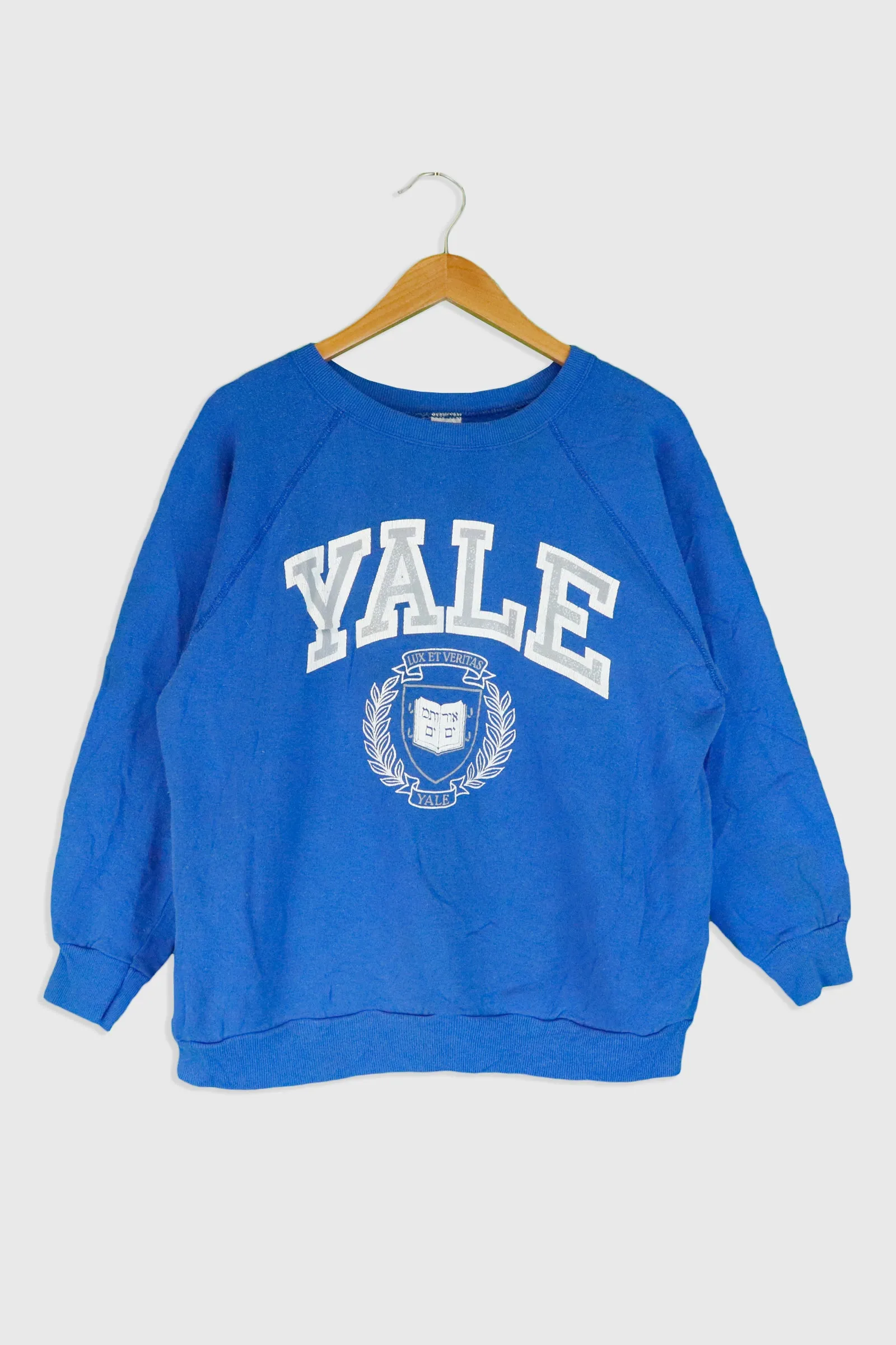 Vintage Yale Quarter Sleeve Sweatshirt Sz L