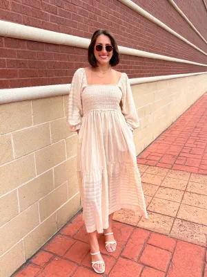 WAVERLY MAXI DRESS IN CREAM