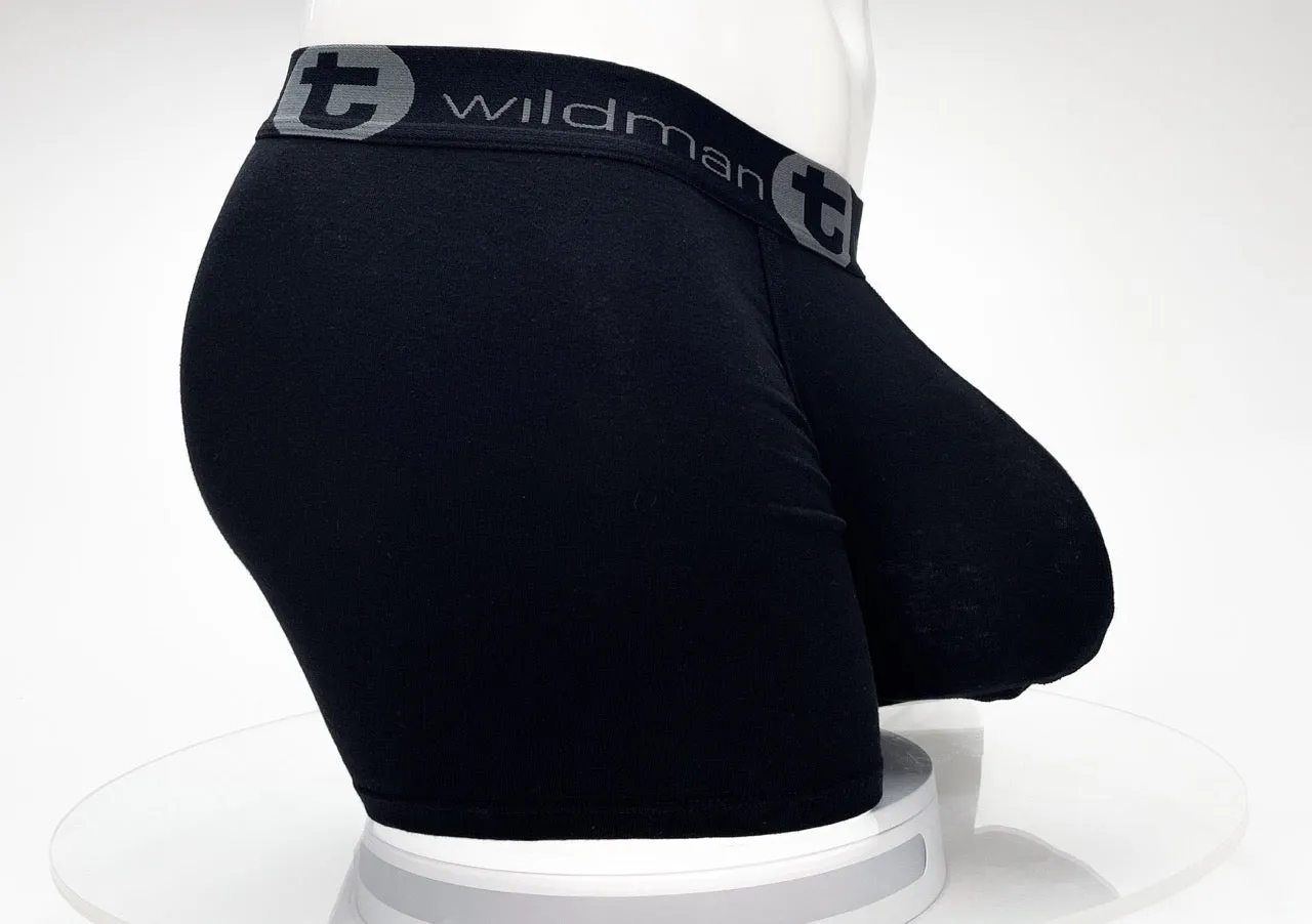 WildmanT Cotton Monster Cock 5" Inseam Boxer Brief Black