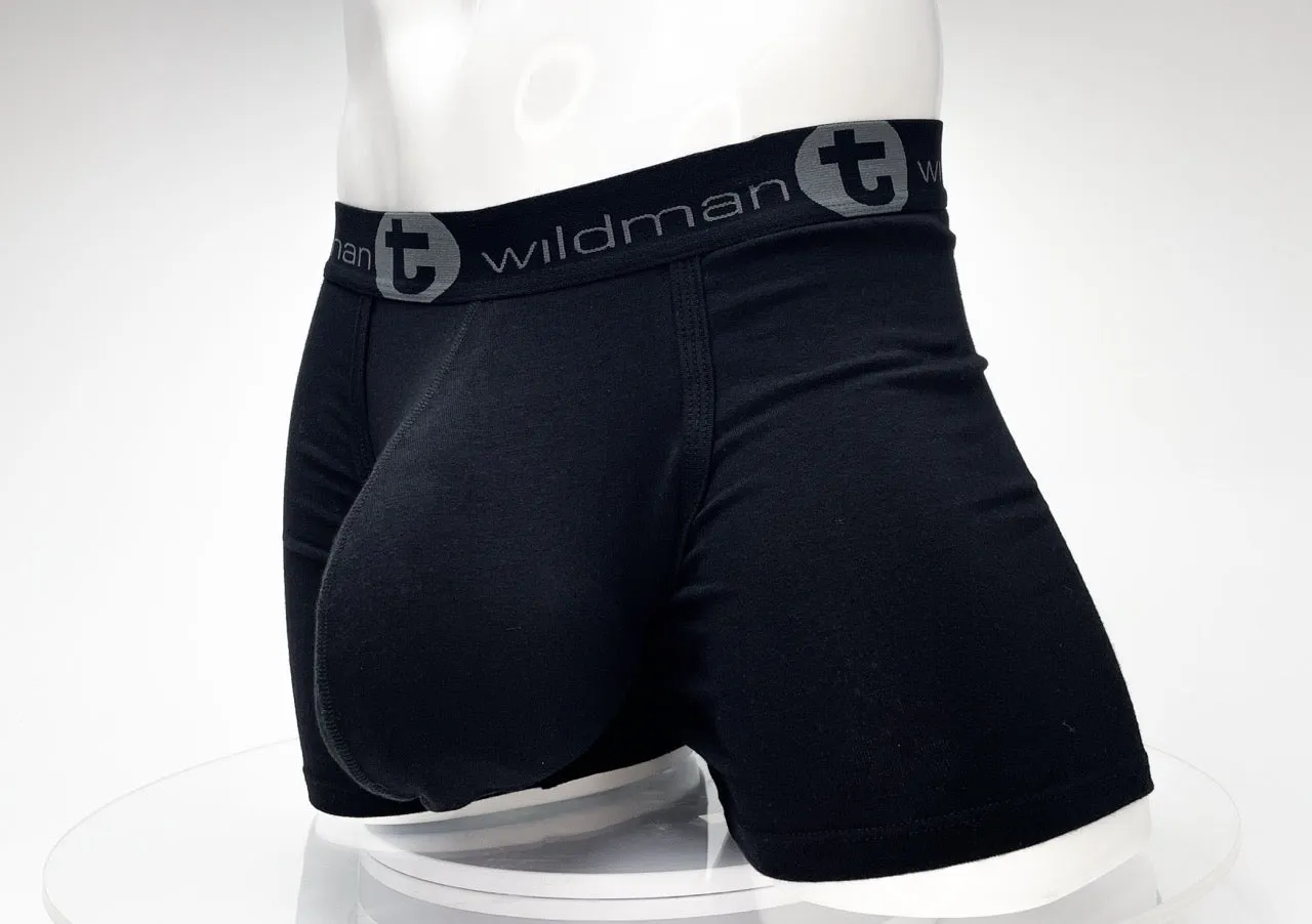 WildmanT Cotton Monster Cock 5" Inseam Boxer Brief Black