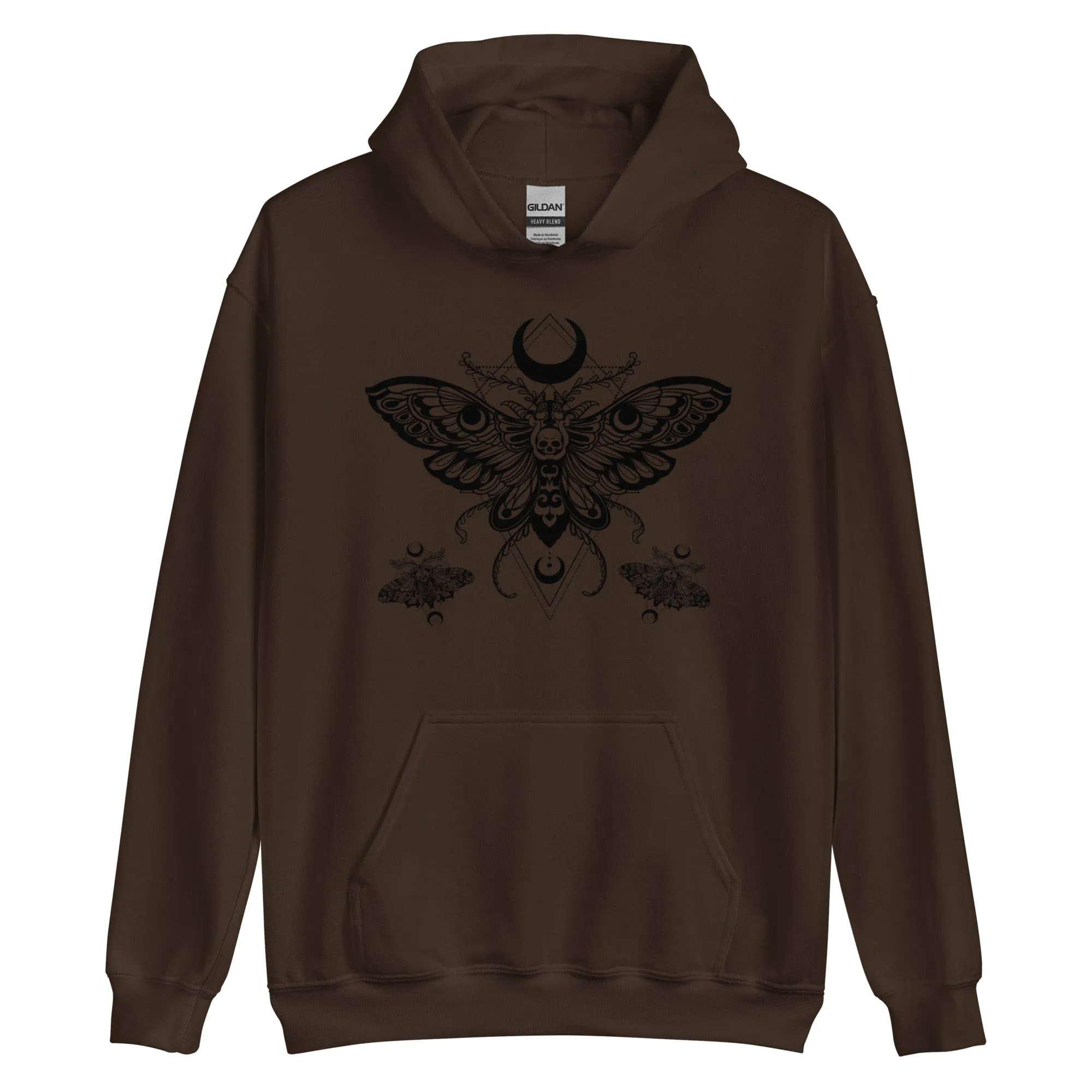 Witchy Goth Moth Classic Hoodie, Goth Hoodie, Witchy Hoodie, Moth, Goth Clothing, Witchy Clothing