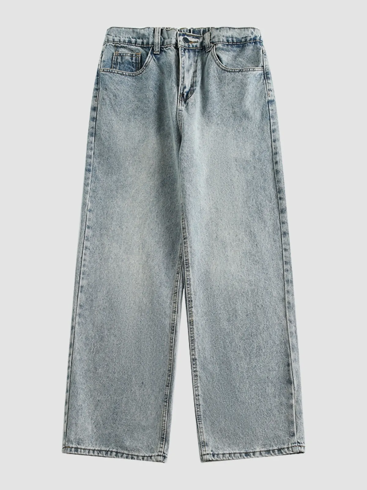 WLS Retro Washed Jeans Denim Pants