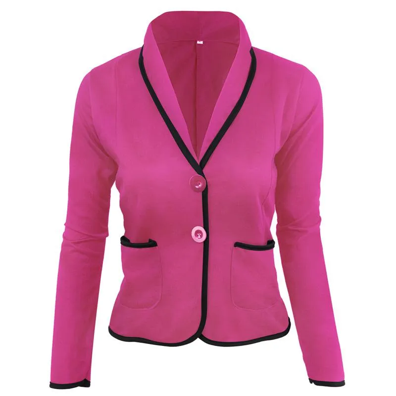 Women slim fit button up long sleeve top coats