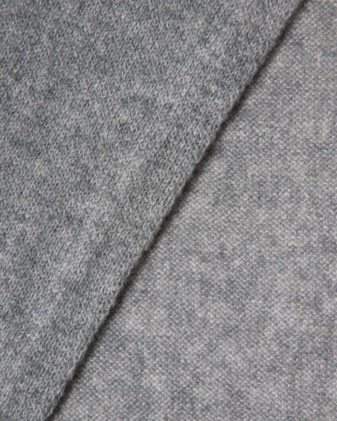 Womens's Pure Cashmere Plain Knit Scarf Medium Grey