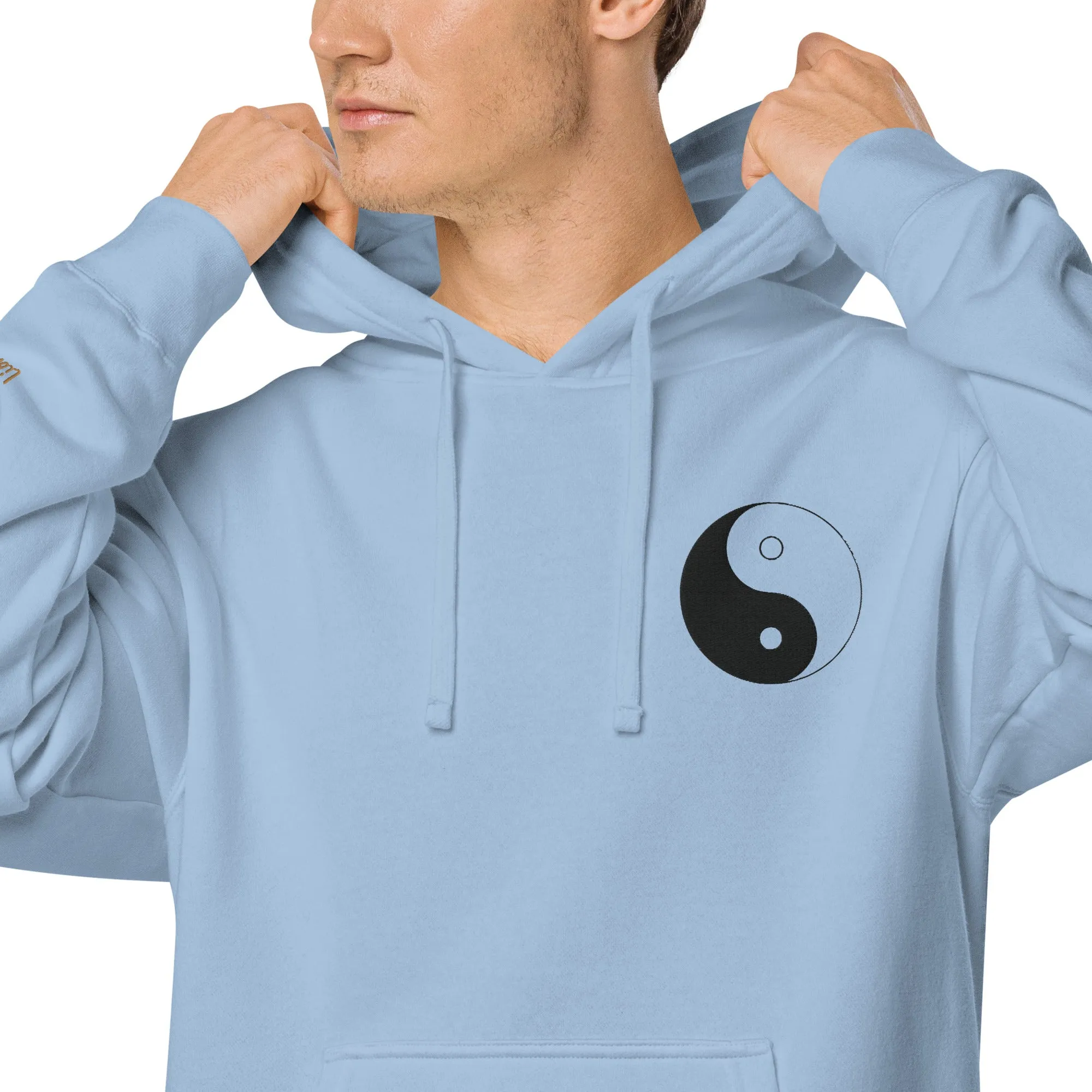 Yin Yang Design Unisex Pigment-Dyed Hoodie