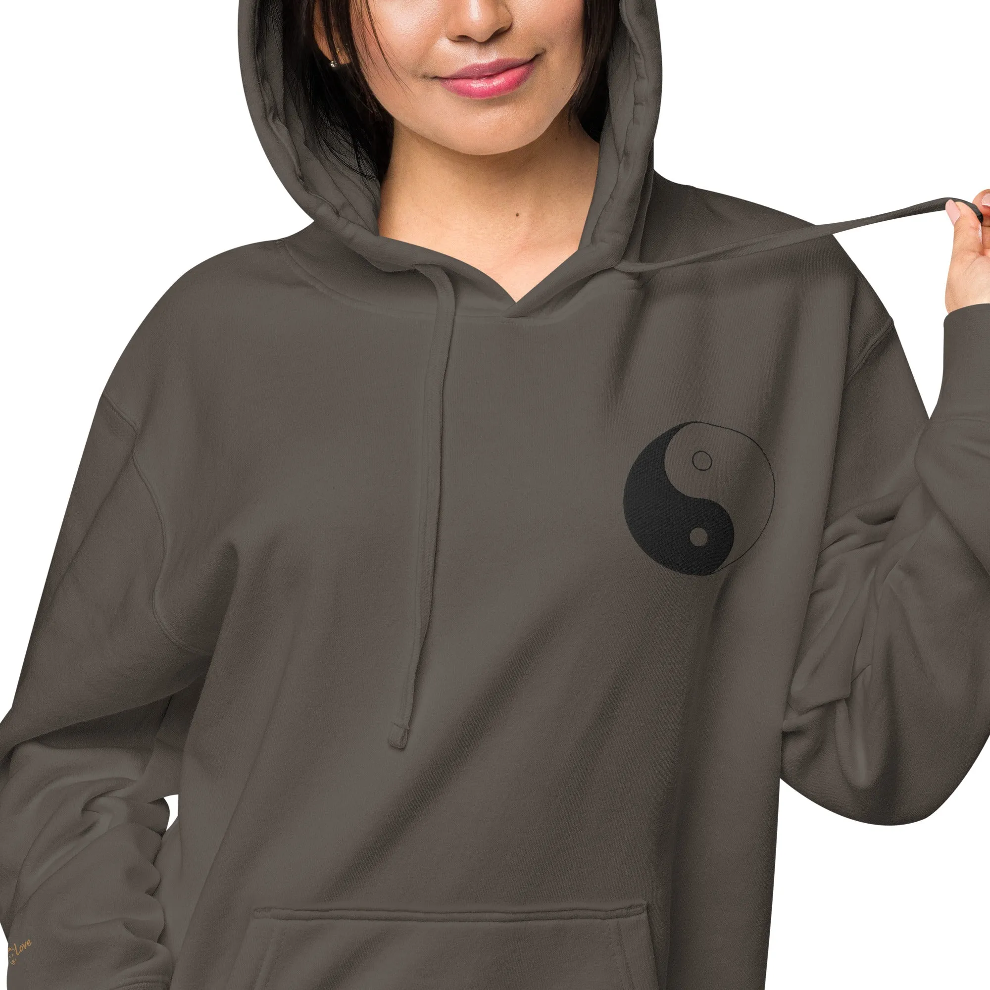 Yin Yang Design Unisex Pigment-Dyed Hoodie