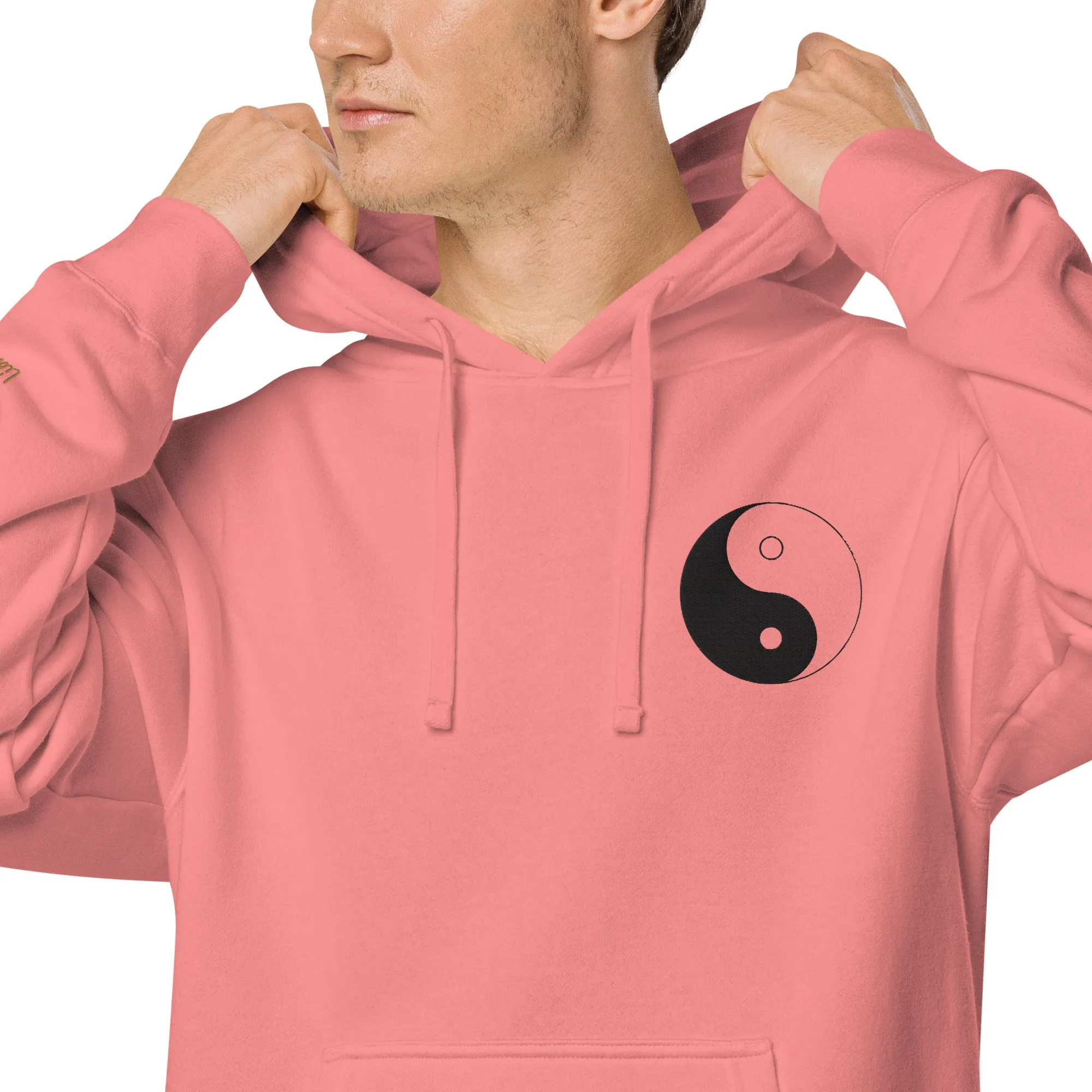 Yin Yang Design Unisex Pigment-Dyed Hoodie